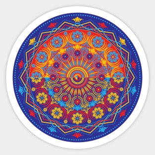 Vivid Floral Mandala Sticker